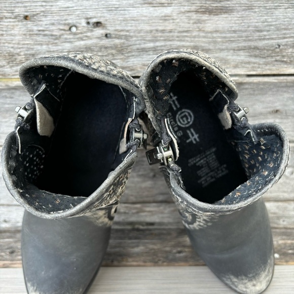 Corral Black and Gray Ankle Boots - Picture 7 of 9